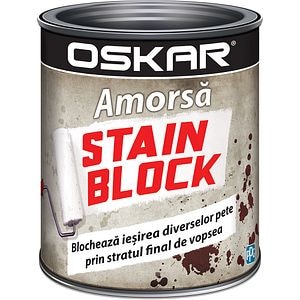 Amorsa pentru acoperirea petelor OSKAR Stain Block, pe baza de apa, 2.5l