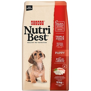 Hrana uscata pentru caini NUTRIBEST, Junior, Pui si orez, 15 kg