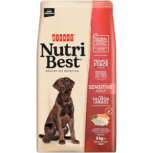 Hrana uscata pentru caini NUTRIBEST, Adult, Somon si orez, 3 kg