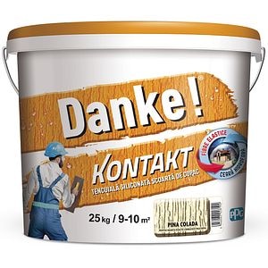 Tencuiala decorativa DANKE Kontakt Scoarta de copac, pina colada, 25 kg