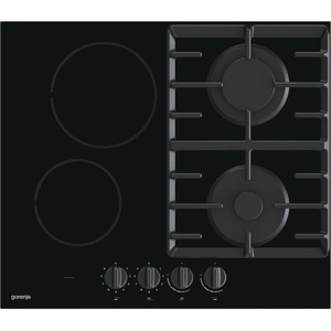Plita incorporabila GORENJE GCE691BSC, Gaz + Electric, 4 arzatoare, negru