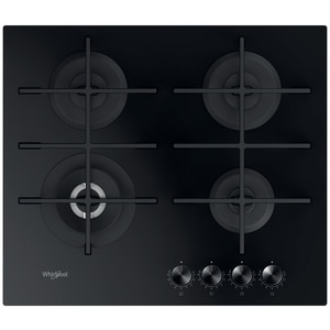 Plita incorporabila WHIRLPOOL GOWL 628/NB EE, Gaz, 4 arzatoare, Wok, negru