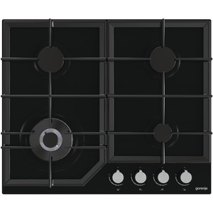 Plita incorporabila GORENJE GTW641KB, Gaz, 4 arzatoare, Wok, negru