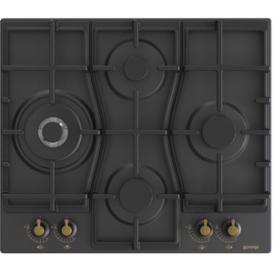 Plita incorporabila GORENJE GW6D42CLB, Gaz, 4 arzatoare, Wok, negru