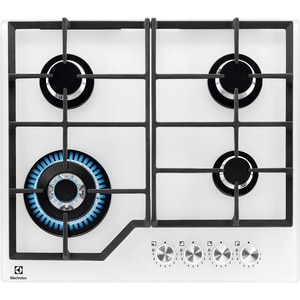 Plita incorporabila ELECTROLUX GG64362W, Gaz, 4 arzatoare, Wok, alb