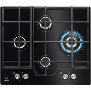 Plita incorporabila ELECTROLUX KGG6456K, Gaz, 4 arzatoare, Wok, negru