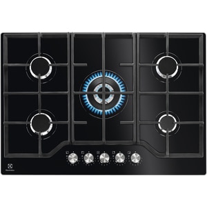 Plita incorporabila ELECTROLUX KGG75362K, Gaz, 5 arzatoare, Wok, negru