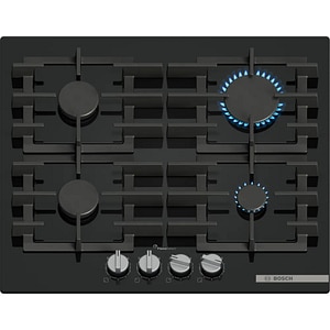 Plita incorporabila BOSCH PPP6A6I40, Gaz, 4 arzatoare, negru