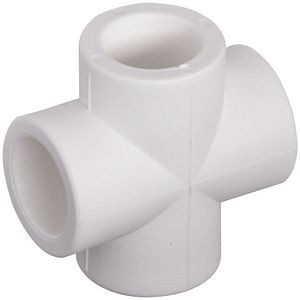 Cruce polipropilena, 40 mm x 1 1/4", filet interior, alb