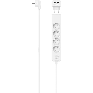 Prelungitor HAMA 223191, 5 prize, adaptor USB, alb