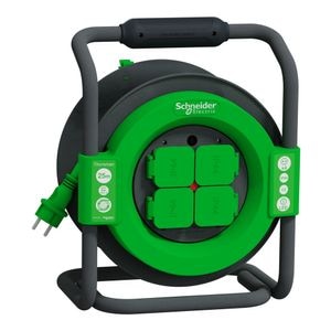 Prelungitor cu tambur SCHNEIDER H07RNF, 2.5mm, 4 prize, 25m