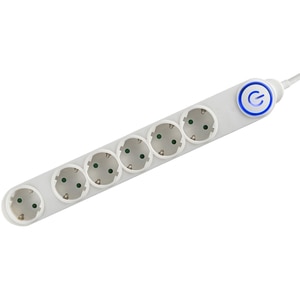 Prelungitor cu protectie HOME NV 06TK-5, 6 prize, 5m, Alb