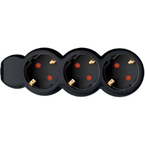 Prelungitor cu protectie HOME NV 3-3, 3 prize, 3m, Negru