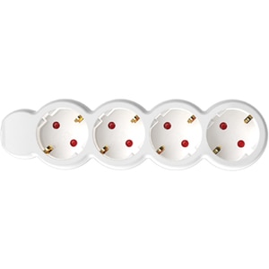 Prelungitor cu protectie HOME NV 4-3, 4 prize, 4m, Alb