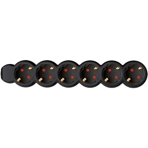 Prelungitor cu protectie HOME NV 6, 6 prize, 1.5m, Negru