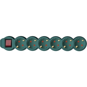 Prelungitor cu protectie HOME NV 6K-5, 6 prize, 5m, Verde