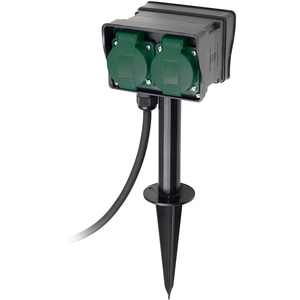 Prelungitor pentru exterior HOME NVL 4-5, 4 prize, 5m, Negru