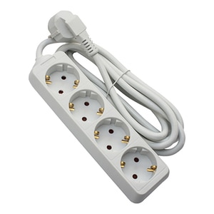 Prelungitor STROHM 5948833072700, 4 prize Shucko, 5m, alb