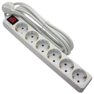 Prelungitor STROHM 5948833089128, 6 prize Shucko, 1.5m, alb