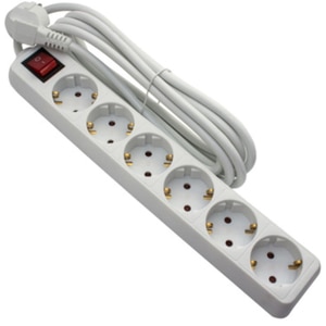 Prelungitor STROHM 5948833077675, 6 prize Shucko, 5m, alb