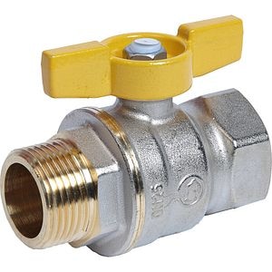 Robinet gaz cu bila GIACOMINI, fluture, 1'' x 1.1/4", alama