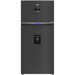 Frigider cu doua usi BEKO RDNE650E40DZXBRN1, No Frost, 630 l, H 187 cm, Clasa E, Dozator apa, dark inox