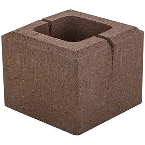 Bloc complementar gard RIVAGO, 20 x 20 x 16 cm, beton, maro brun
