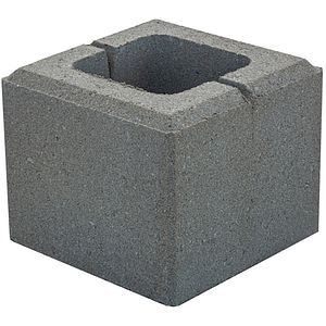 Bloc complementar gard RIVAGO, 20 x 20 x 16 cm, beton, gri