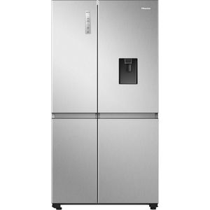 Side by Side HISENSE RS840N4WCE, Total No Frost, 649 l, H 179.5 cm, Clasa E, Dozator apa, Wi-Fi, argintiu