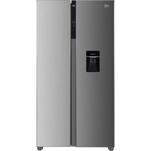 Side by Side BEKO GNO5322WDXPN, No Frost, 529 l, H 177 cm, Clasa E, Dozator apa, inox