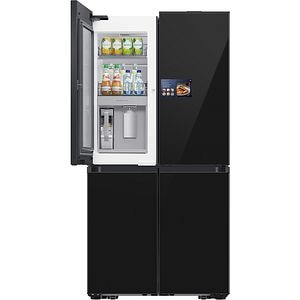 Side by Side SAMSUNG RM90F67CECEO, No Frost, AI Home 9'', 654 l, H 185.3 cm, Clasa E, Dozator apa, sticla neagra