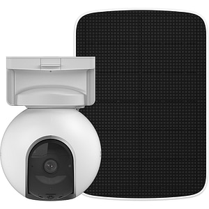 Kit Camera IP 4G EZVIZ EB8, 2K, panou solar , 10400 mAh, Smart IR, Motion Detection, alb