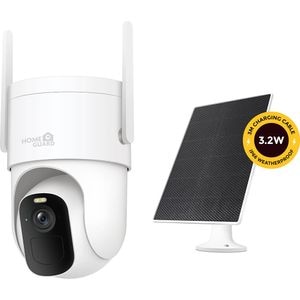 Camera IP Wireless exterior HOMEGUARD HGWBC-358S, 3Mp, 2K, IR, Night Vision, Acumulator 9Ah, Panou solar, alb