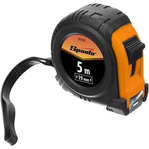 Ruleta elastica SPARTA 313127, 5m x 18 mm, plastic, negru