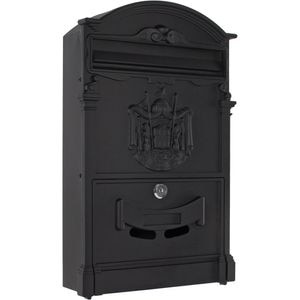 Cutie postala ROTTNER Ashford, Inchidere cheie, 90 x 260 x 410 mm, negru