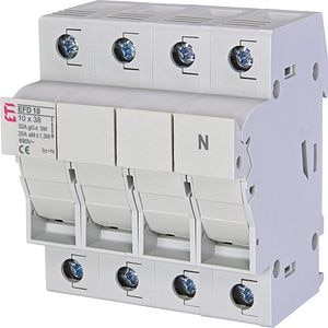 Soclu sigurante fuzibile ETI 002540005 EFD 10 3p+N, 32A, 10x38, 690V