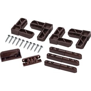 Set accesorii plasa insecte SUNNY, plastic, 6.5 cm, 9 piese, maro