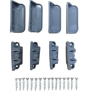 Set inchidere plasa insecte SUNNY, plastic, 6.7 cm, 8 piese, gri