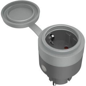Priza inteligenta de exterior HAMA 00176624, Wi-Fi, 2300W, 10A, IP44, gri