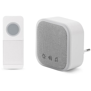 Sonerie wireless ENTAC, 150m, IP44, alb