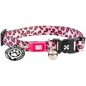 Zgarda pisici MAX&MOLLY Smart ID Leopard, marimea XS, roz