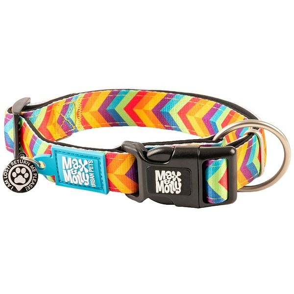 Zgarda caini MAX&MOLLY Smart ID Summertime, marimea M, multicolor