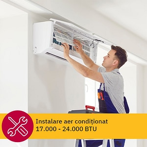 Instalare aer conditionat in 3-5 zile lucratoare - pentru aparatele de 17000-24000BTU cu kit de montaj inclus