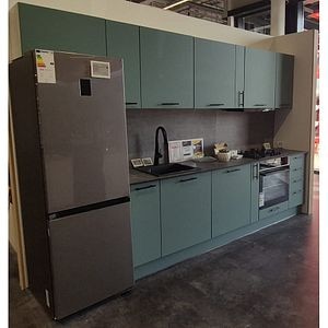 Mobila bucatarie Stevia, PAL, 330 x 60 x 216 cm, verde mat