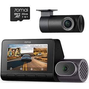 Camera auto duala DVR 70MAI T800 + RC41, 4K, GPS, HDR, negru, card 256GB