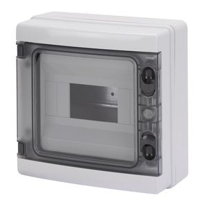 Tablou electric aparent GEWISS GW40102, 8 module, IP65, gri