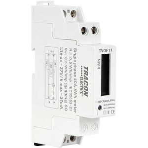 Contor electric monofazat TRACON TC01833, sina DIN, 40A, IP20, alb