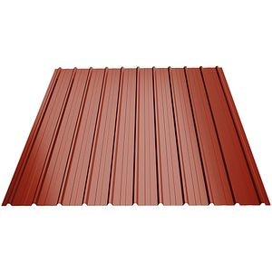 Tabla cutata T12 BILKA, rosu lucios (RAL 3011), 0.4 mm, 100 x 115 cm