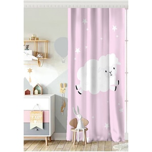 Draperie Mila Home Sheep, rejansa, 140 x 200 cm, semiopac, roz