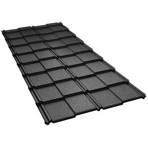 Tigla metalica BILKA Britannic 35, negru mat (RAL 9005), 0.5 mm, 100 x 121 cm